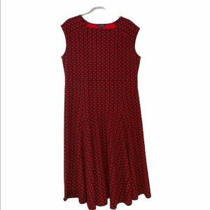 Lands’ End Black & Red Dress